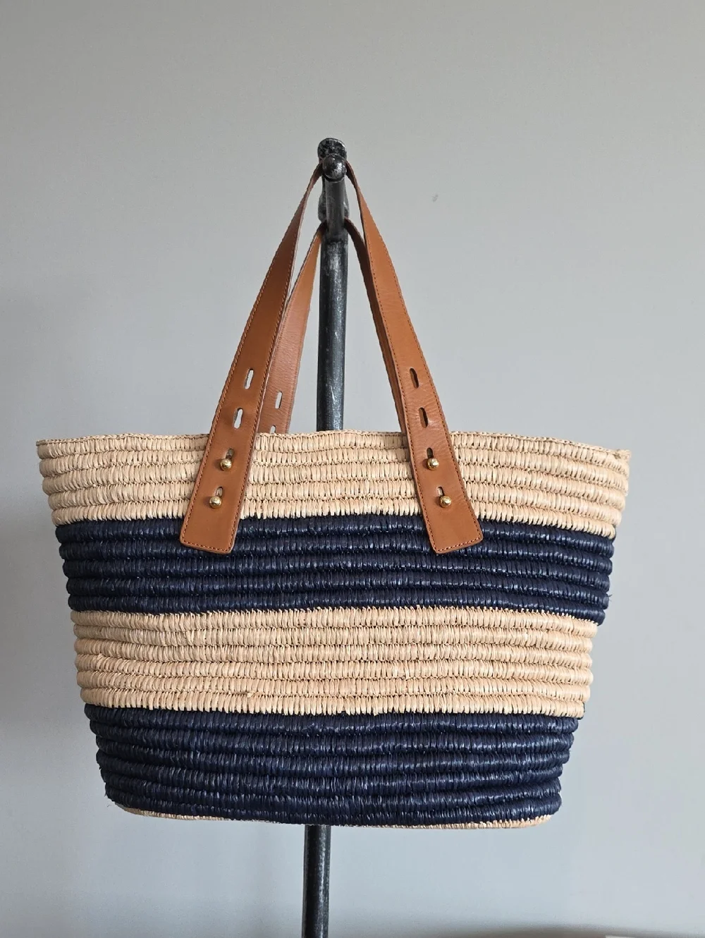 Frame Natural Woven Straw Tote - Picture 3 of 9